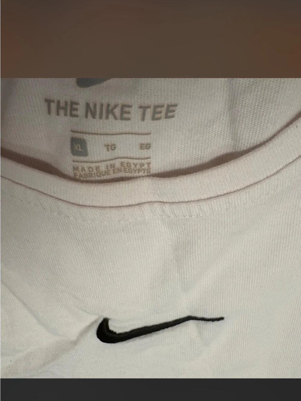Nike Cream Knotted Cropped Tank with Black Swoosh